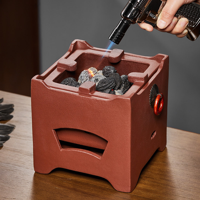 紫砂泡茶炉明火围k炉煮茶器小碳烤炉子室内老式打边炉炭火风炉功 - 图1