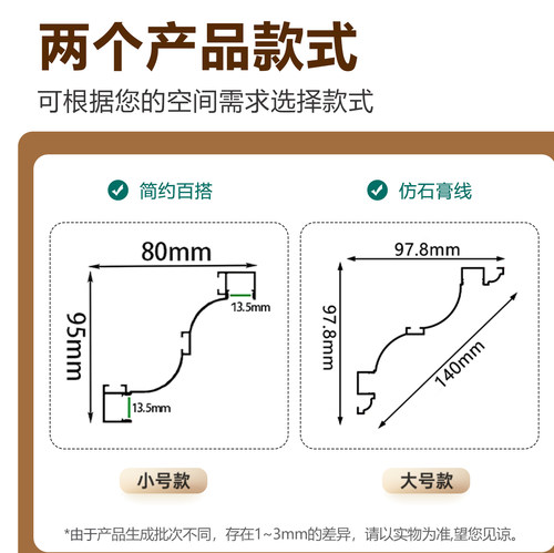 免吊顶仿石膏线灯带双面发光灯槽藏管明装双眼皮铝合金顶角线型灯 - 图2