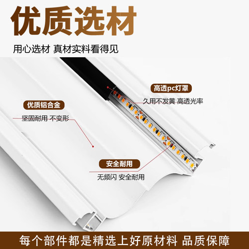 免吊顶仿石膏线灯带双面发光灯槽藏管明装双眼皮铝合金顶角线型灯 - 图0