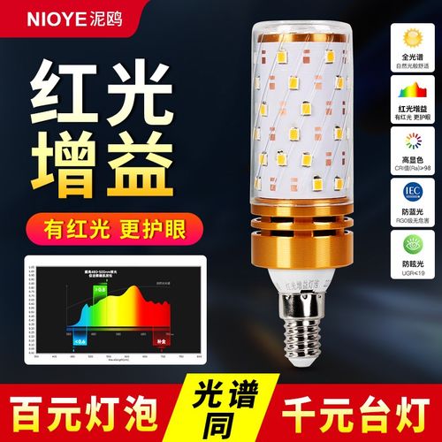 红光增益护眼灯泡学习专用吊灯高显色指全光谱玉米e14螺口led灯泡 - 图3