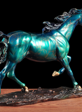 志在千里纯铜马摆件工艺品招财客厅马到成功酒柜玄关办公室装饰品