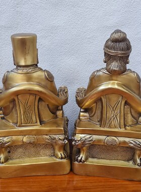 飞龙纯铜土地公土地婆土地爷土地奶奶铜像福德正神工艺品家居摆件