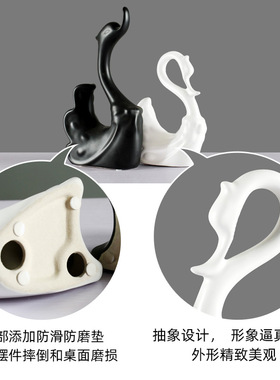 北欧家居装饰品创意陶瓷摆件大号仙子鹅客厅酒柜办公室装饰品摆件