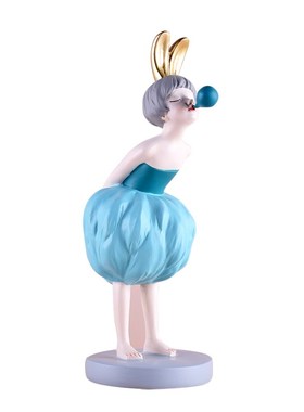 北欧泡泡女孩摆件客厅卧室儿童房玄关样板房家居装饰品生日礼物