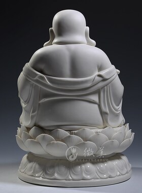 德化陶瓷9至20吋家用供奉大肚弥勒佛像客厅笑佛瓷器摆件白瓷佛像