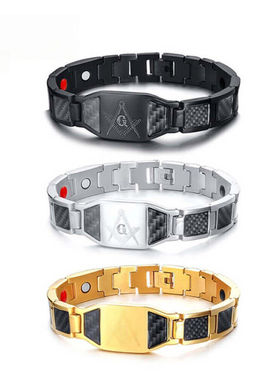 不锈钢手链男士磁石能量防辐射