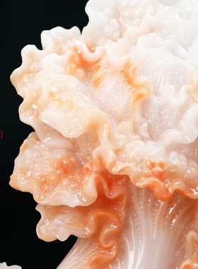 财大业大玉白菜摆件招财客厅玄关办公室酒柜高档装饰品开业礼物