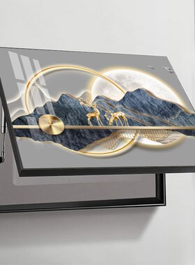 2025新款免打孔挂画背有靠山极简风电表K箱装饰画客厅开关箱遮挡