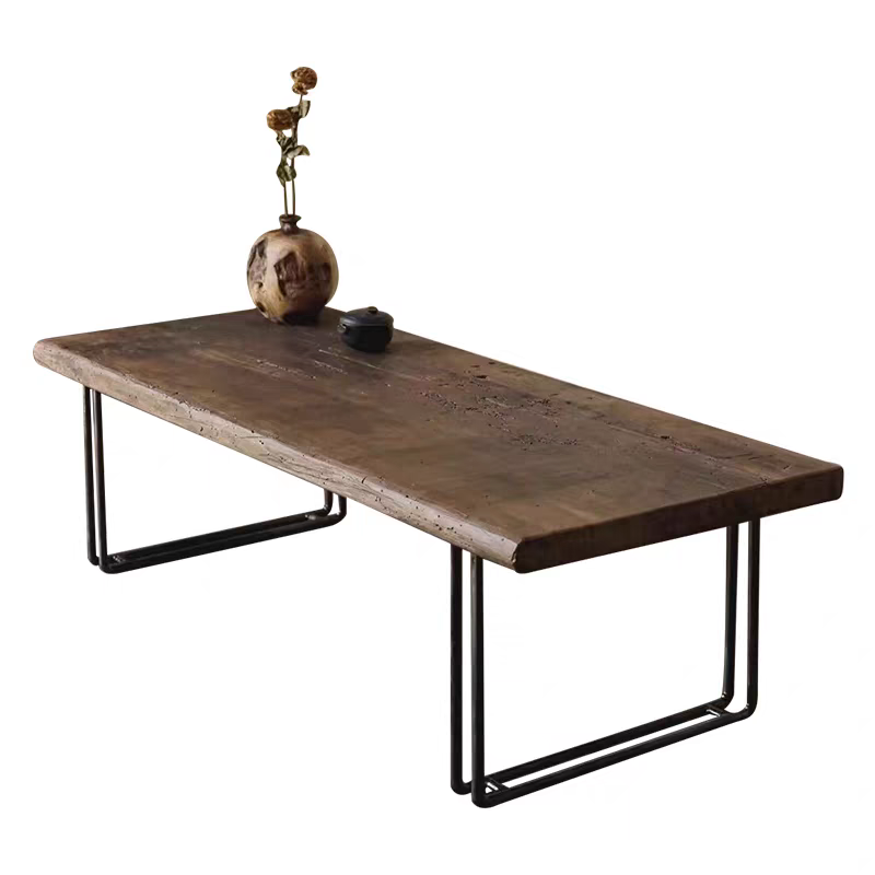 侘寂风实木书桌泡茶桌复古电脑桌展示长条餐桌接待会议老板办公桌,淘宝优惠券,粉丝福利购,淘宝优惠卷