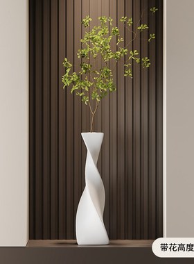 轻奢花瓶玄关装饰品摆件入户进门口高级感L客厅电视柜插花绿植餐