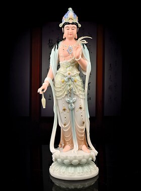 汉白玉西方三圣神像阿弥陀佛佛像观音菩萨大势至T菩萨家用客厅摆