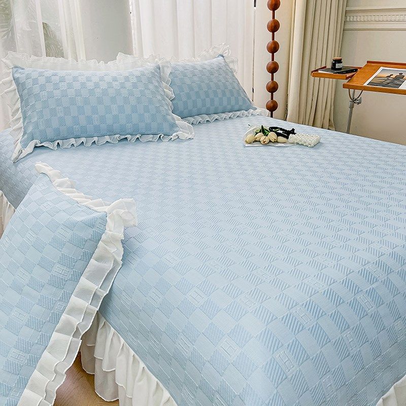 夏季a类母婴豆豆凉席三件套床盖款可机洗高端提花冰丝空调软席子,淘宝优惠券,粉丝福利购,淘宝优惠卷