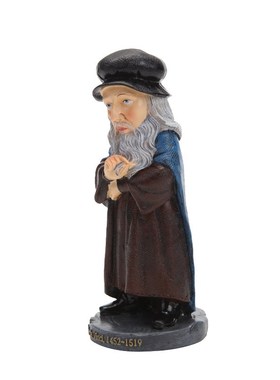 手工欧式人物雕像小摆件意大利画家达芬奇创意摆饰家居树脂工艺品