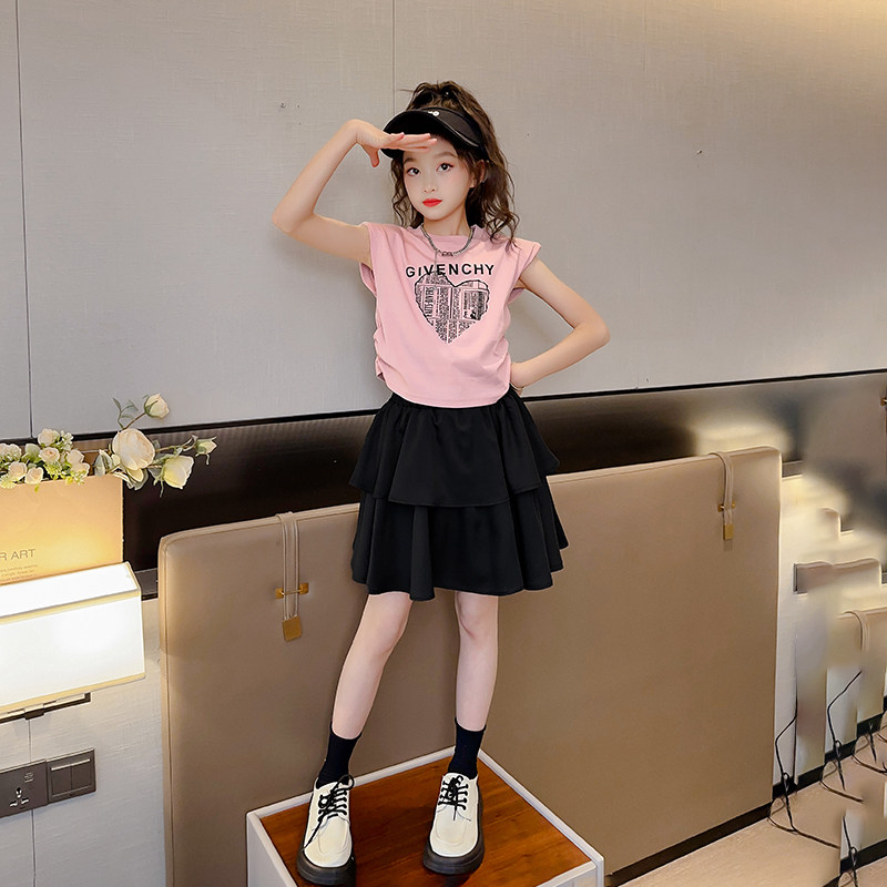 女童裙子女孩连衣裙夏季短裙套装蛋糕裙2024新款儿童夏装半身裙,淘宝优惠券,粉丝福利购,淘宝优惠卷