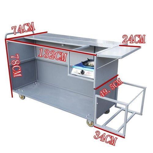 蝶烤香商用烧烤车油炸锅铁板烧流动地摊移动烤炉摆摊路边摊小吃车 - 图2