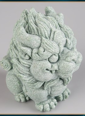 器物志 麒麟玄关客厅办公室桌面装饰摆件青砂石茶宠摆件精品可养