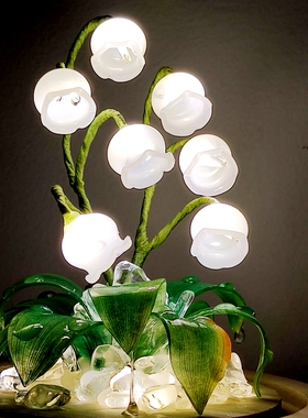 【铃兰小夜灯充电插电】云轻阁人体感应款遥控可调光浪漫气氛灯