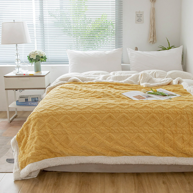 双层加厚羊羔绒塔芙绒毛毯小被子冬季保暖法兰绒学生宿舍午睡盖毯,淘宝优惠券,粉丝福利购,淘宝优惠卷