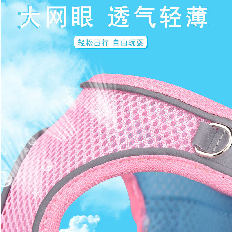 宠物透气牵引胸背带猫咪小中型狗狗防挣脱牵引套装遛猫遛狗神器,淘宝优惠券,粉丝福利购,淘宝优惠卷