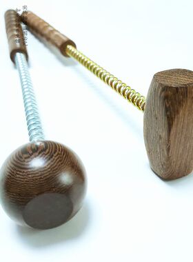 鸡翅木质弹簧按摩捶保健锤经络锤实木敲背锤敲打锤健身小木锤子