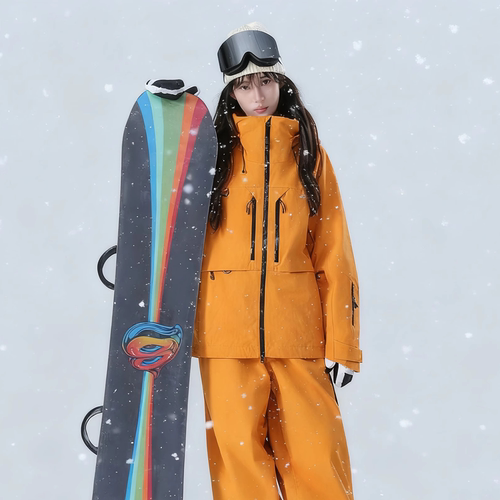 CXKA滑雪服套装女男款单板防水加厚全压胶专业雪服衣裤套装3L美式 - 图1