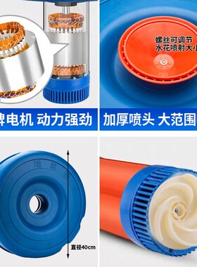 鱼塘增氧机220V大功率池塘打氧机专用水产养殖充氧泵全自动浮水泵