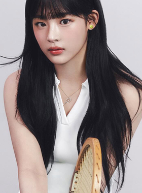 纯银网球拍吊坠项链女配饰锁骨链