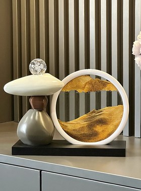 时来运转流沙画家居客厅酒柜高级感装饰品电视柜乔迁新居礼品