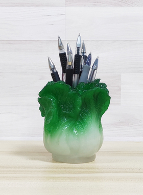 招财白菜办公桌笔筒家居办公室工艺品创意装饰品实用小礼品