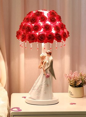 结婚礼物新婚庆礼品婚房台灯卧室床头创意喜庆陪嫁遥控长明灯摆件