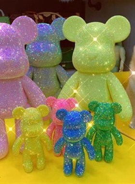 果冻钻5厘米大号熊礼品粘钻满钻暴力熊么么熊DIY手工贴钻熊