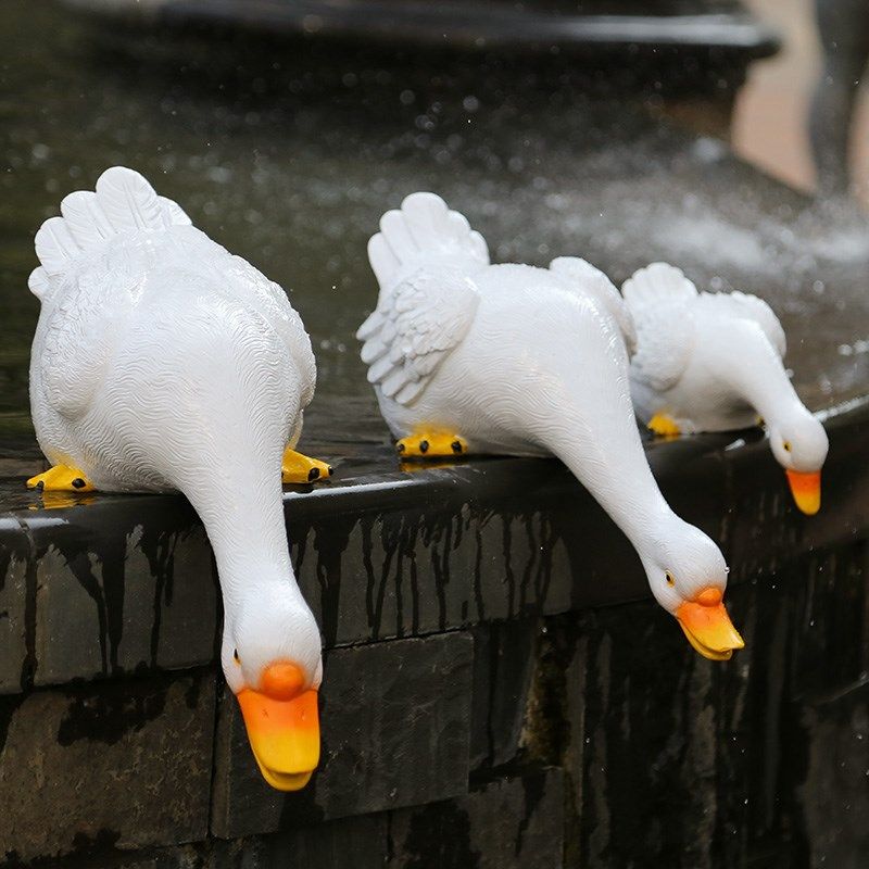 园装饰 庭院布置造景仿真鸭子室外水池鱼缸池塘草坪景观,淘宝优惠券,粉丝福利购,淘宝优惠卷