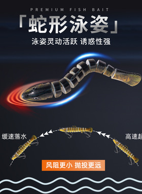 仿生泥鳅假饵路亚套装通杀翘嘴专
