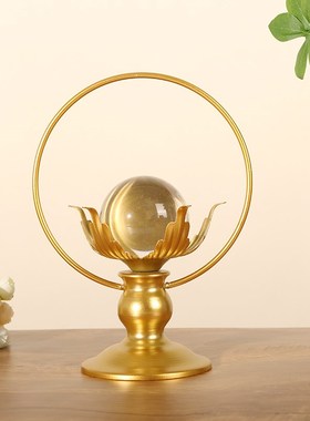 现代轻奢客厅酒柜摆件创意样板间桌面小J摆设家居装饰水晶球工艺