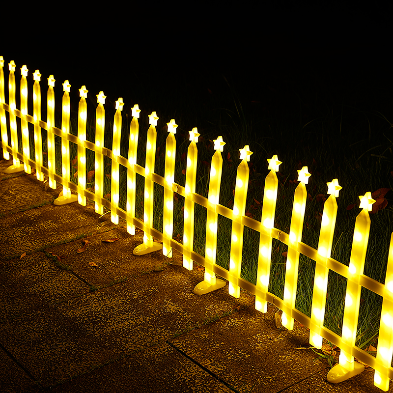 太阳能围栏灯户外彩灯花园庭院篱笆草坪景观布置圣诞节氛围装饰灯 - 图2