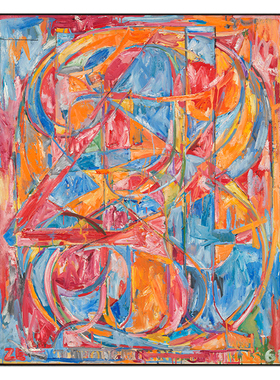 贾斯珀 约翰斯 0-9 当代抽象波普艺术装饰画客厅餐厅卧室二联挂画