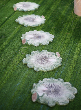花园庭院导览石踏脚石防滑地垫草坪铺路石荷叶踏脚石阳台通道踏脚