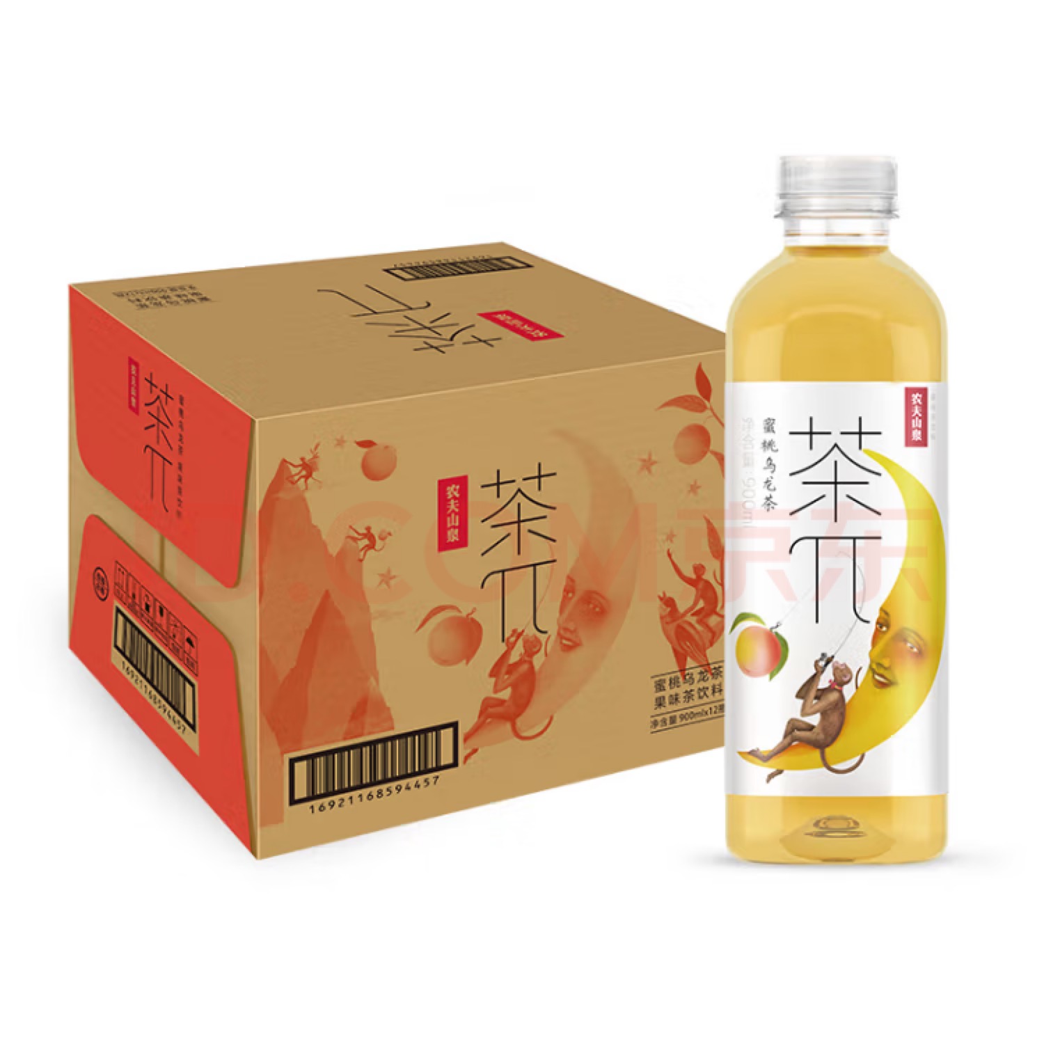 农夫山泉茶π（茶派）果味茶饮料蜜桃乌龙茶900ml*12瓶整箱装-图3