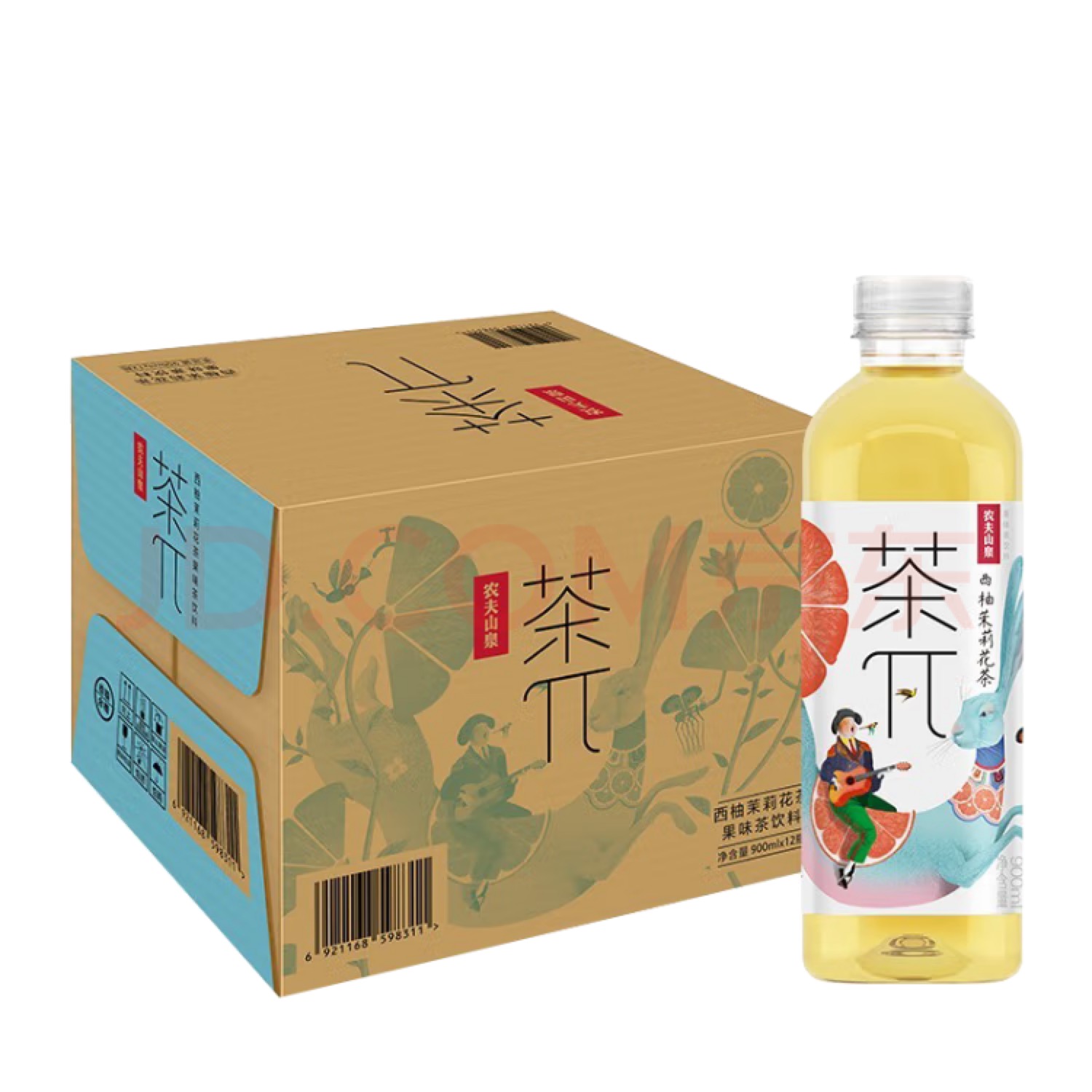 农夫山泉茶π（茶派）果味茶饮料蜜桃乌龙茶900ml*12瓶整箱装-图2