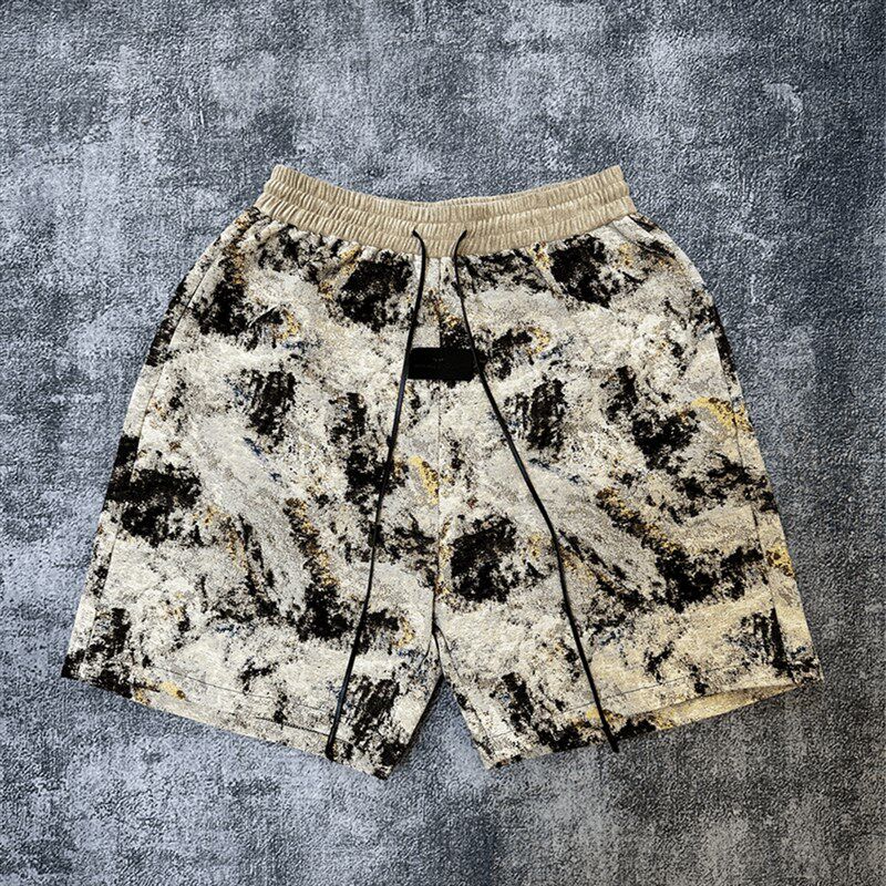 黑洞之眼 提花工艺重磅短裤 面料定制五分裤硬挺轻薄夏装宽松潮,淘宝优惠券,粉丝福利购,淘宝优惠卷