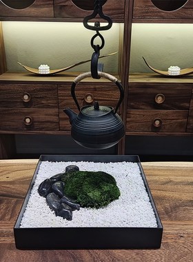 新中式铁质自在钩日式吊壶挂钩茶艺铁艺售楼处样板房全案软装摆件