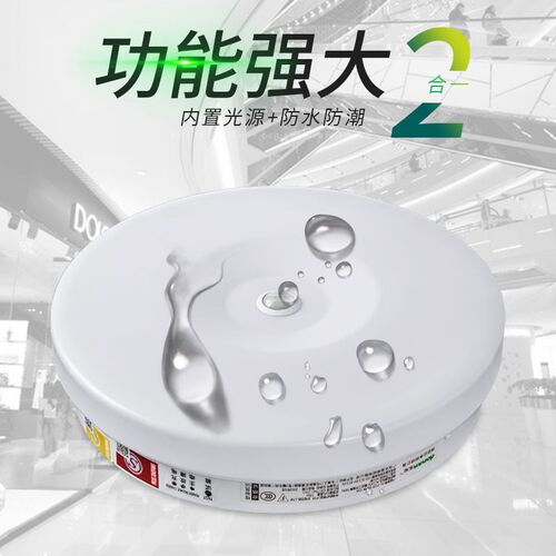 东君03A消防应急吸顶灯楼道声光控人体感应12瓦LED工程照明灯220V - 图1