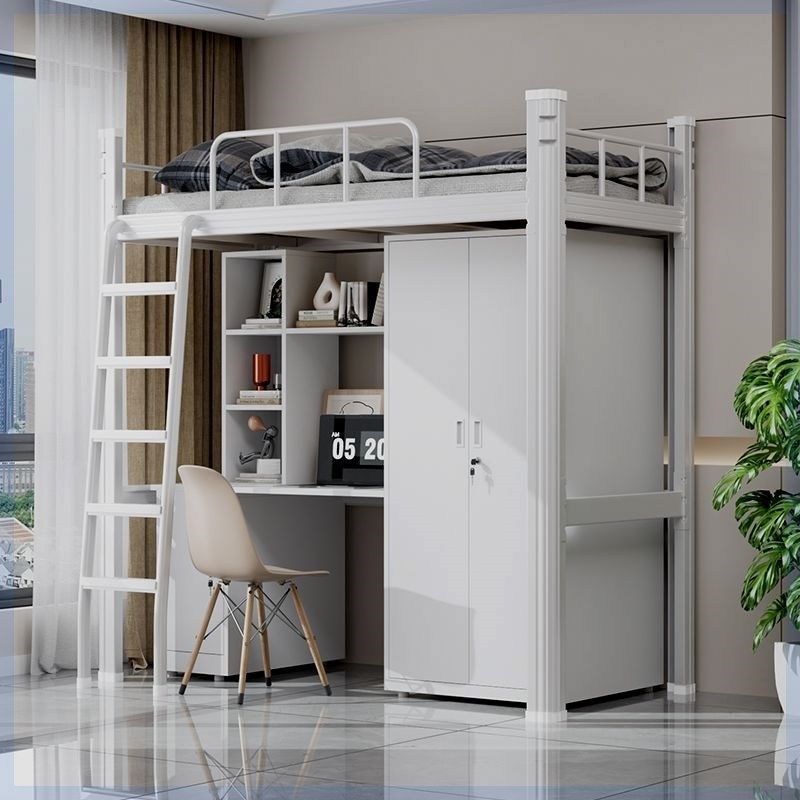 上床下桌床大学生宿舍床铁艺高架床上床下空单上层员工公寓床,淘宝优惠券,粉丝福利购,淘宝优惠卷