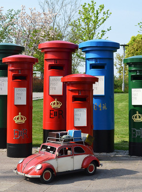 定制铁艺纯手工打造大型餐车火车老爷车电话亭仿真道具