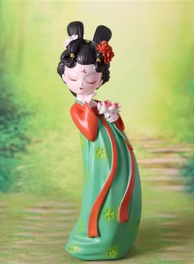 唐朝夜宴仕女树脂古风汉服公仔家居客厅电视柜装饰品