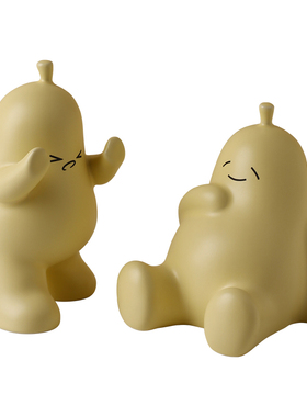 贝汉美in风电视柜酒柜装饰品家居客厅儿童房治愈系陶瓷书立