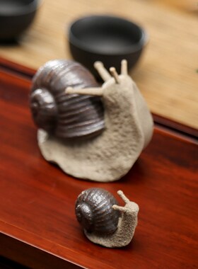 陶瓷小盆景微景观创意动物蜗牛园艺多肉造景装饰品摆设