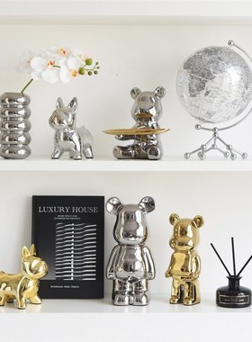 级感艺术客厅家居创意暴力熊装饰品电视柜酒柜书柜摆设