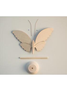 复古怀旧竹木制品平衡蝴蝶饰品家居装饰桌面客厅摆件工艺品送礼物