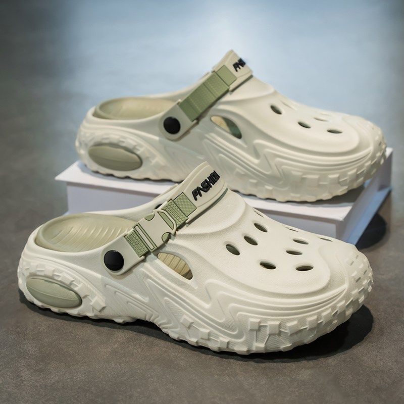 洞洞鞋男夏季外穿防滑厚底踩屎感包头拖鞋青少年大码沙滩运动凉鞋,淘宝优惠券,粉丝福利购,淘宝优惠卷